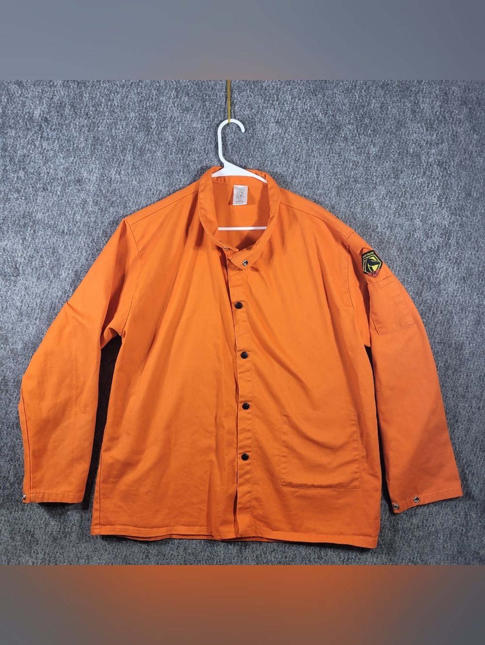 Black Stallion FR Welding Jacket Size XL Orange Flame Resistant Cotton Work Coat